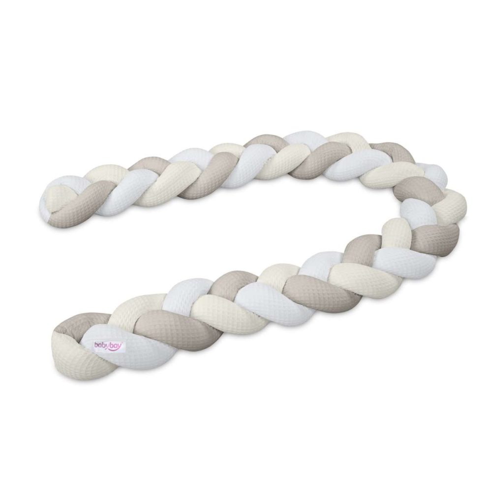piqué de gaufre tressée – blanc / ivory / gris blanc