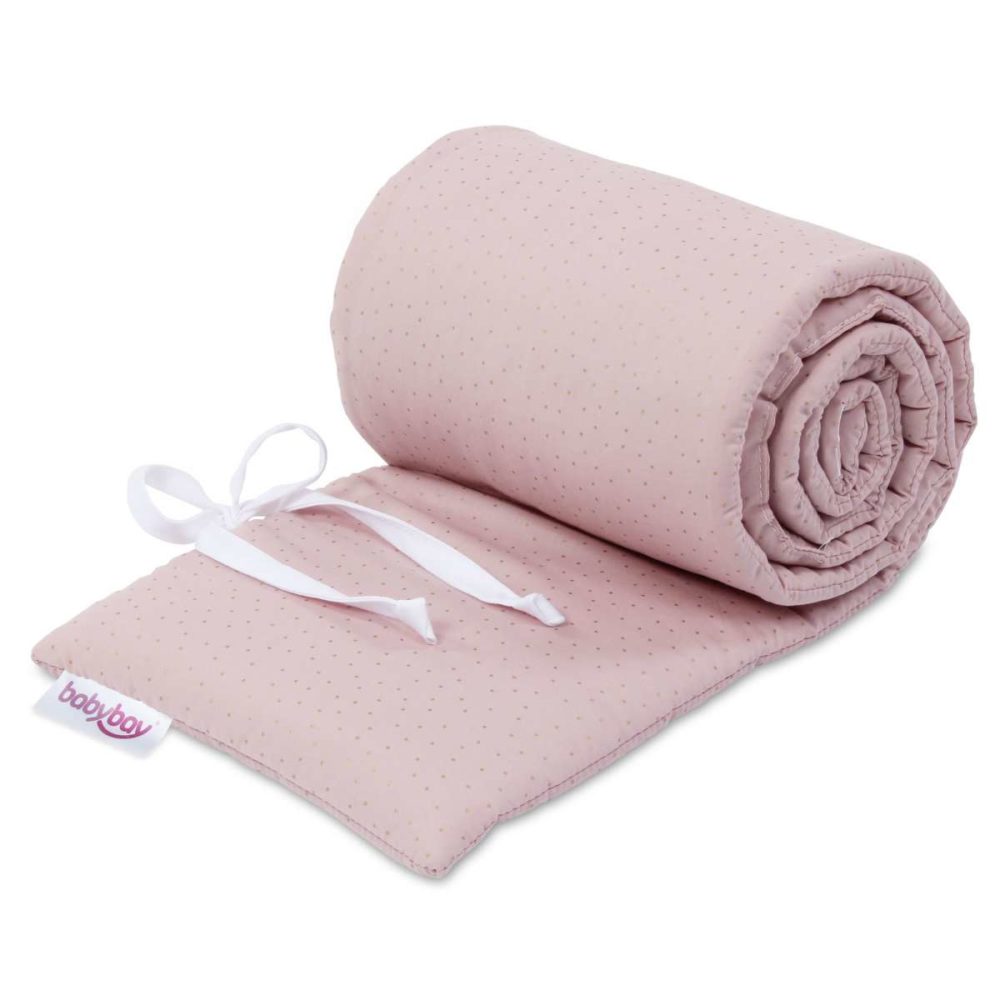 entourage – coton organique Royal – rose / pois – pailleté or