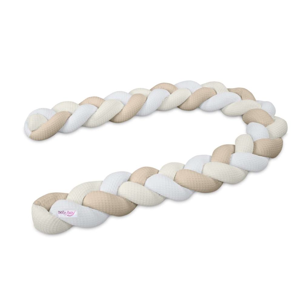 piqué de gaufre tressée – blanc / ivory / sable