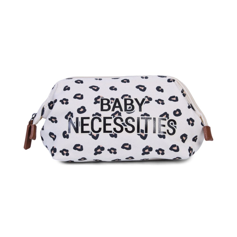 baby necessities – trousse de toilette – canvas leopard