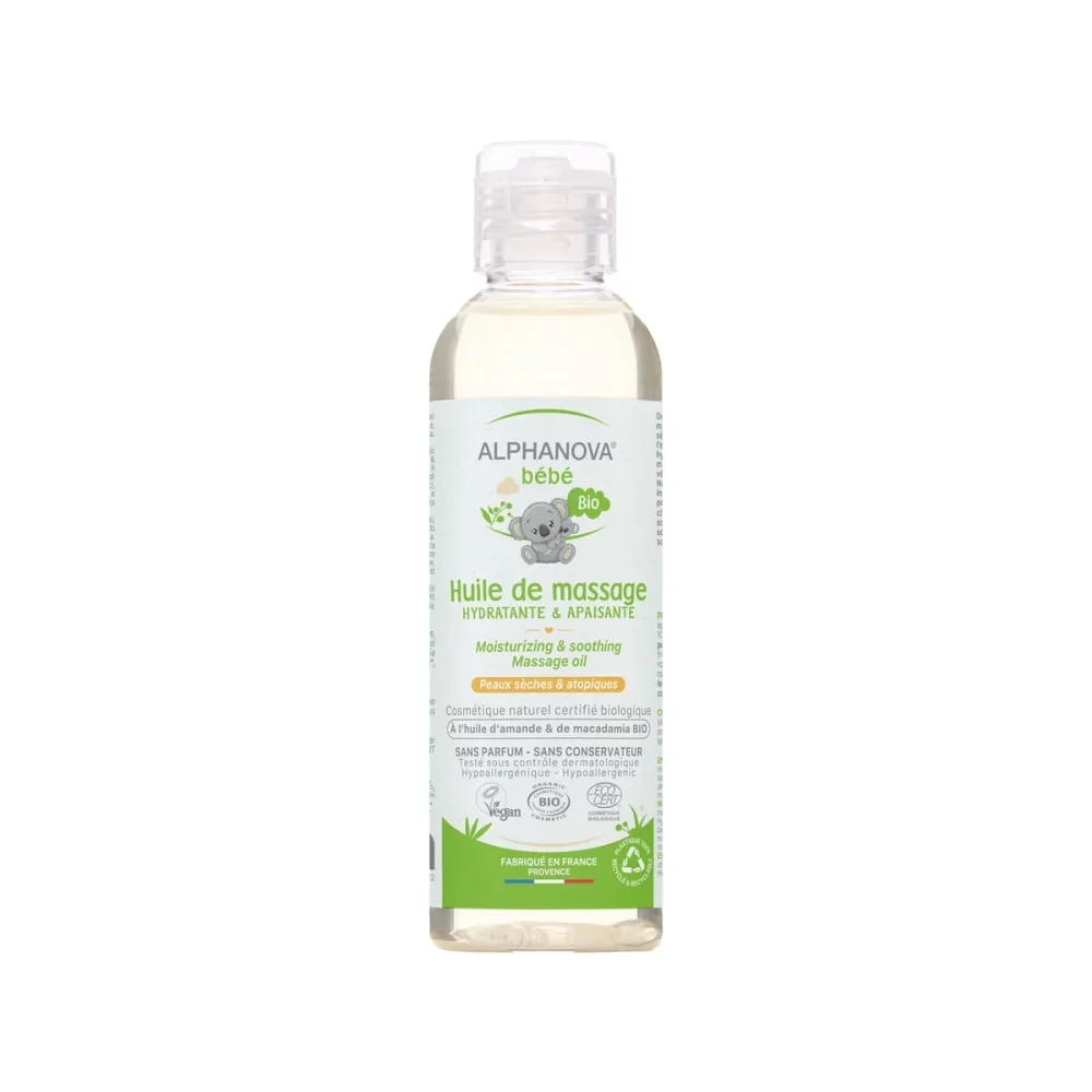 Huile de Massage Bébé – certifiée bio
