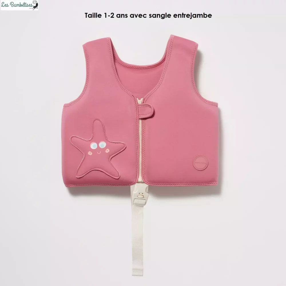 SUNNYLIFE – GILET DE NATATION 1-2ANS – ROSE