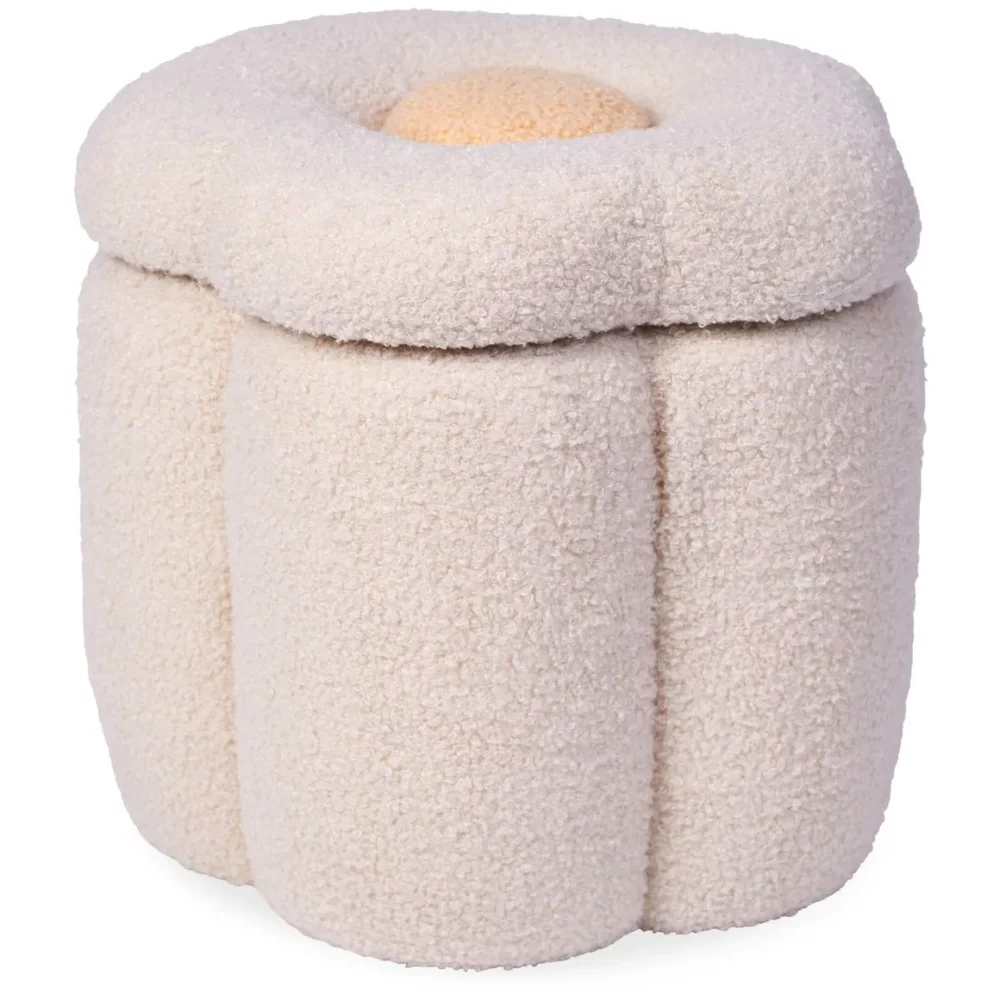 CHILDHOME – POUF COFFRE A JOUETS -CHCHTPFLO – FLEUR