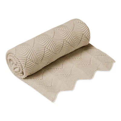 Couverture en tricot - Scallop - 2 pièces