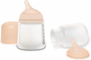Set biberon Zerø Zerø 180 ml spécial allaitement + tétine + poche silicone