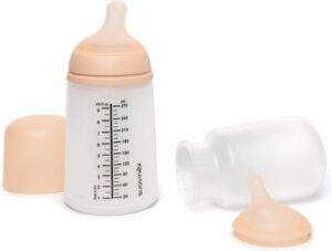 Set biberon Zerø Zerø 270 ml débit moyen + tétine + poche silicone