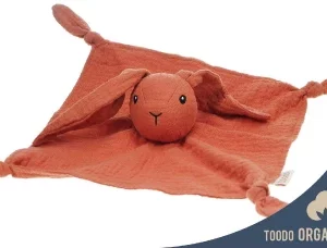 Doudou lapin terracotta